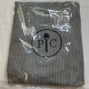 Pampered Chef Gray Striped Kitchen Apron